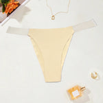 BEAUWEAR Comfort Thong with Transparent Strap Women Underwear Simple Plain Panties S M L XL