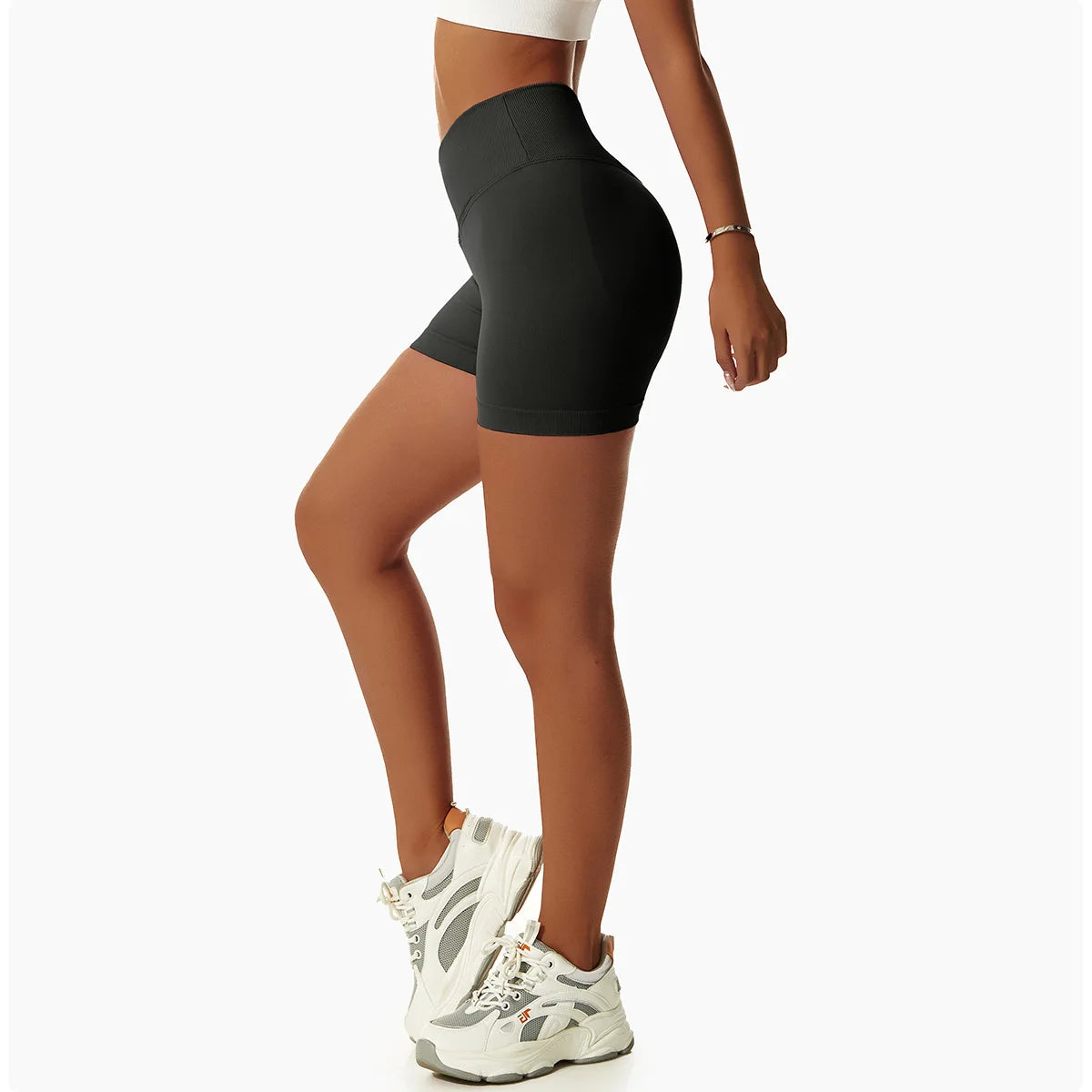 Summer Seamless High Waist Yoga Shorts Elasticity Sports Leggings Women Breathable Cycling Shorts Buttock Lift Gym Shorts Women