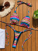 2026 Letters Print Colorful Micro Mini Thong Bikini Women Swimwear Female Swimsuit Two-pieces Bikini Set Bathing Suit Swim Lady