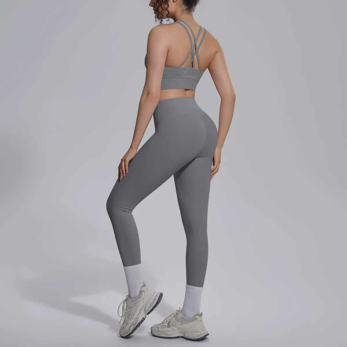 Women's Yoga Set Sports Fitness Running Beautiful Back Slim Fit Bra Hip-lifting High Waist Pants Workout Training Gym Suits
