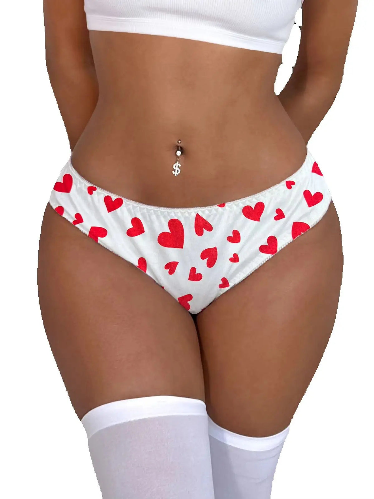 Stylish Heart Print Women Panties Low Rise Comfortable Ladies Briefs Underwear