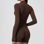 NCLAGEN Gym Sports Top Women Zip Tight Long SleeveNaked Feel Fitness Jacket Training Quick Dry Breathable Running Yoga Blouse