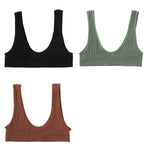 3Pcs/Set Seamless Bras For Women Push Up U Shape Bra Nonwire Underwear Female Sexy Lingerie Sport Bra Tops Comfort Intimates