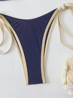 Halter Triangle String Thong Bikinis 2026 Women Sexy Swimsuit Solid Brazilian Swimwear Female Bathers Bathing Swimming Swim Suit