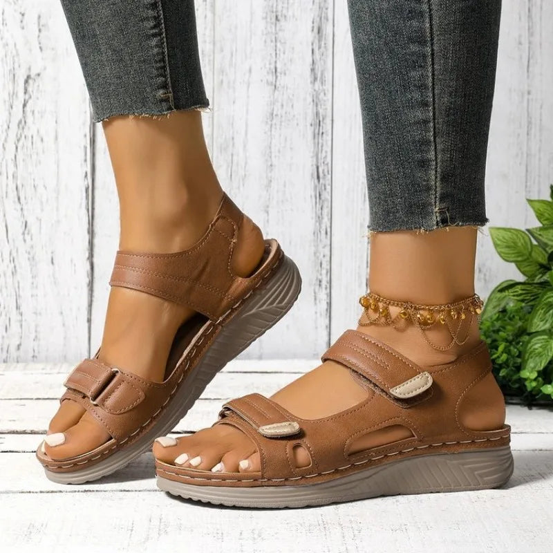Shoes Sandals Women Summer Party Sandals Ladies Elegant Walking Shoes Wedge Ladies Shoes Non-Slip Sandal Women