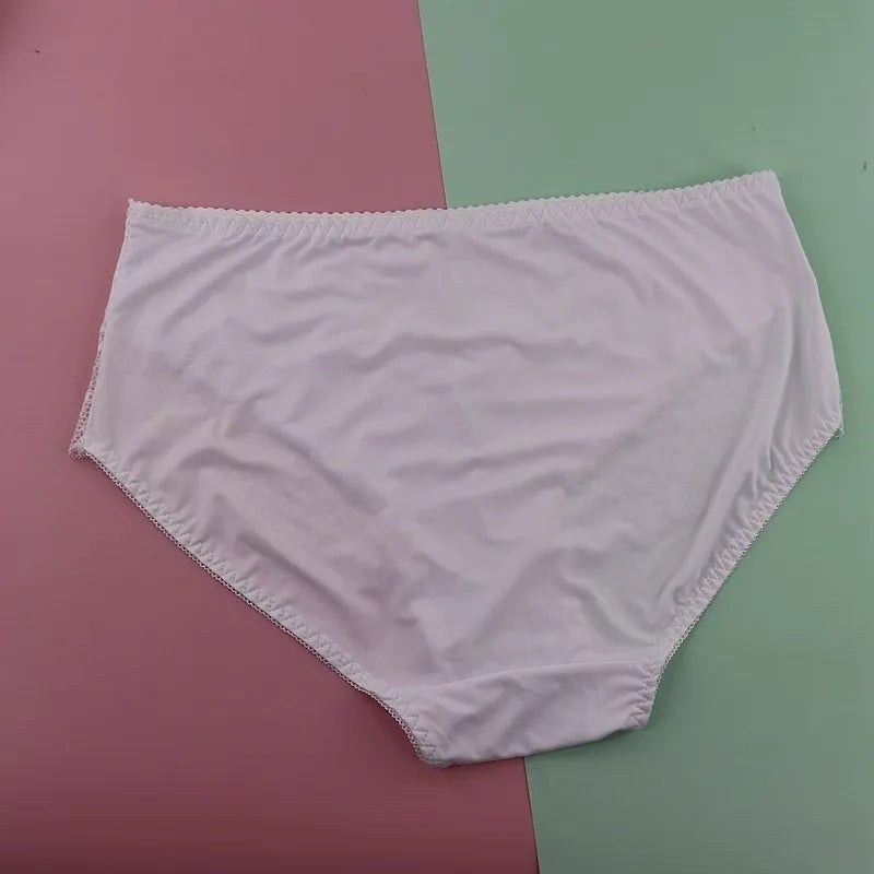 Beauwear women large size lace panty 2XL 3XL 4XL 5XL 6XL 7XL big size nylon spandex underwear female middle waist briefs