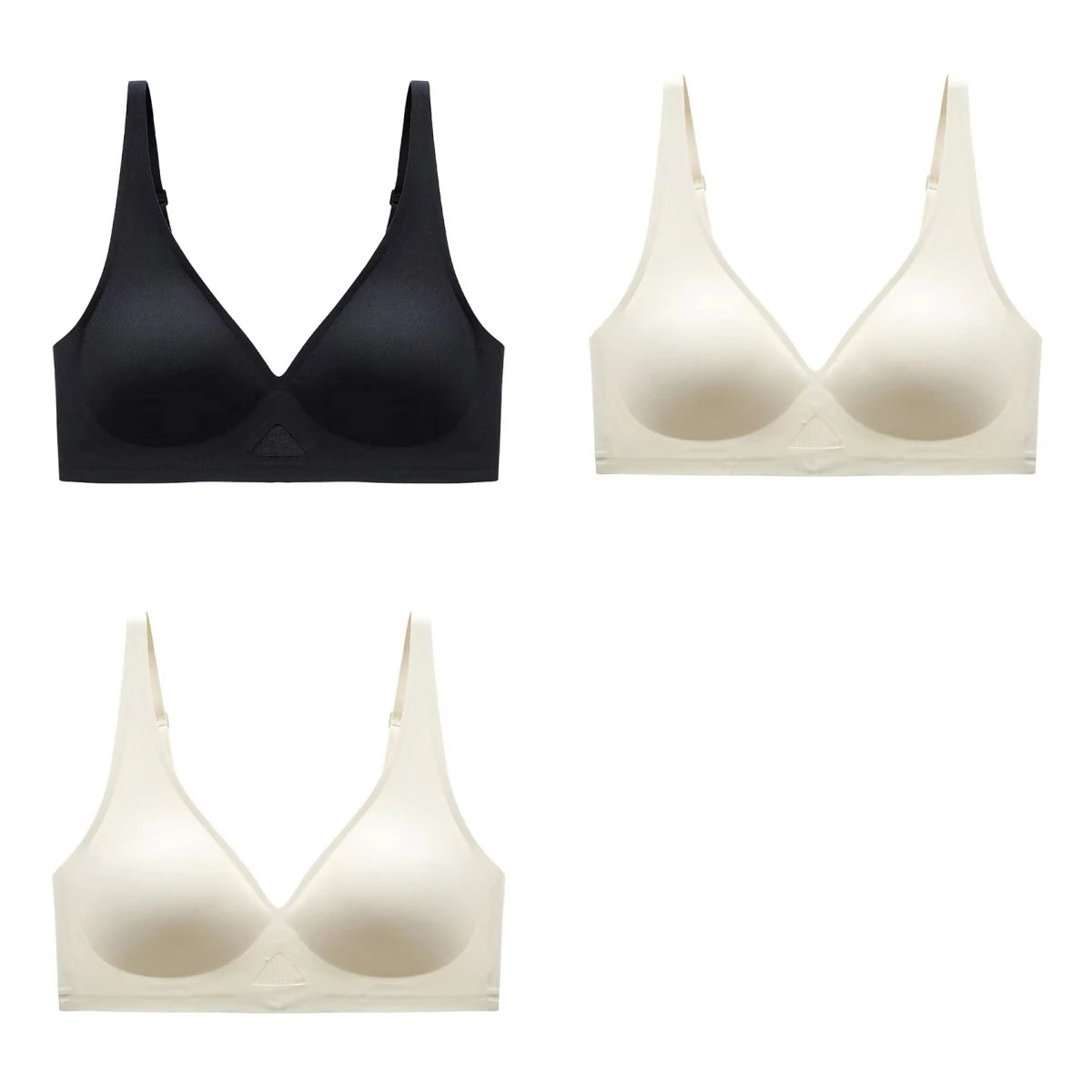 3pcs/Lot Seamless Bras for Women Push Up Brasiere Deep V Bralette Comfort Nonwire Underwear Female Invisible Bra Sexy Lingerie