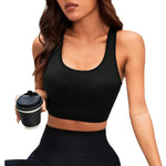 Women Seamless Sports Bra Padded Wide Cross Straps Wireless Quick Dry Breathable Fitness Gym Workout Athletic Bra