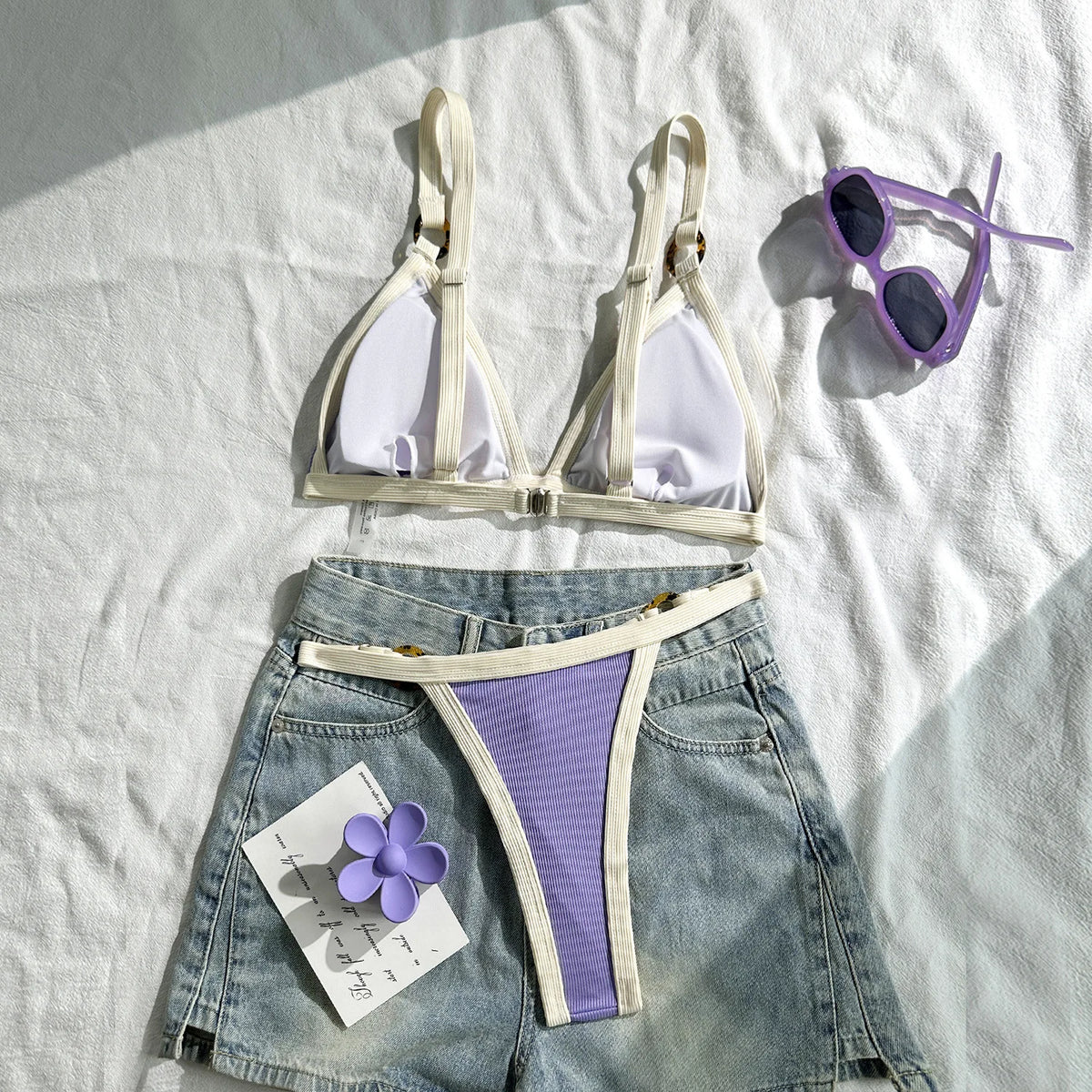DEKA Brazilian Patchwork Bikini Set Women's Swimwear Female High Waisted Swimsuit Swimming Wear Bathing Suits Bikini Beachwe