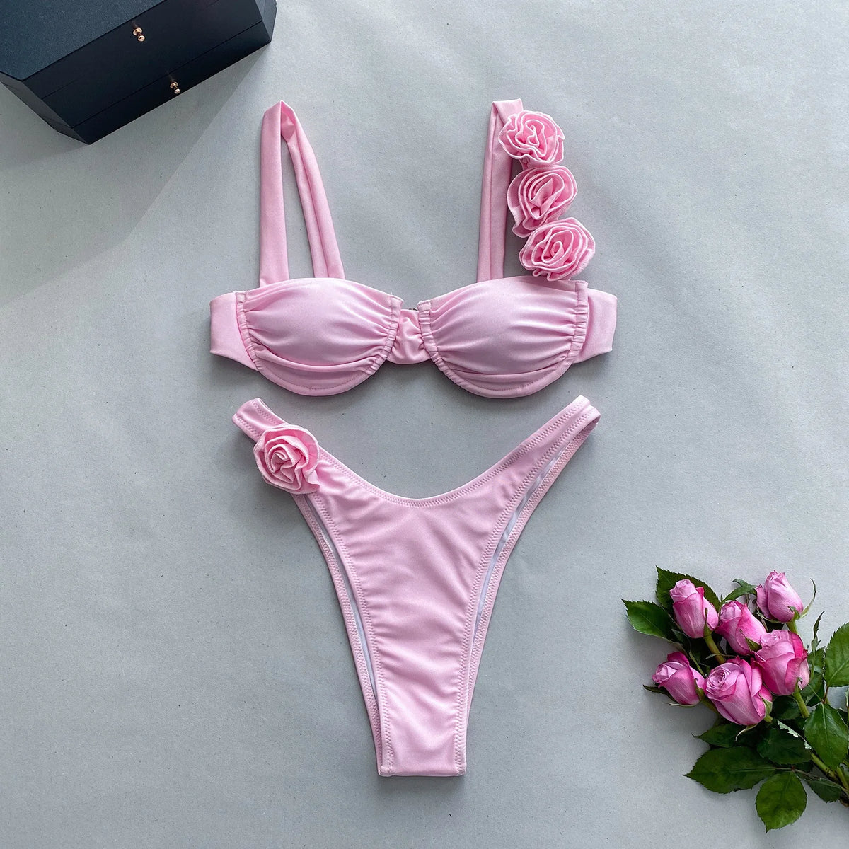 DEKA Brazilian Micro Floral Bikinis Set New Women Thong Swimsuit Sexy Female Push Up Swimwear Bathing Biquini Swimming Suits