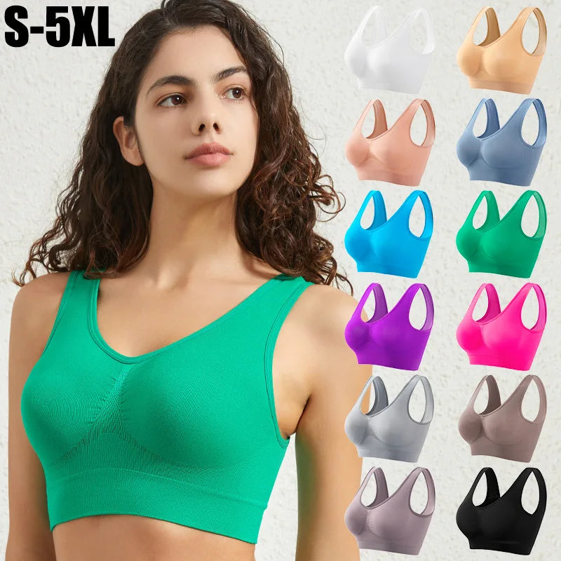 3PCS/Set Seamless Bras For Women Unwired Brassiere No Pads Crop Top Soft Sports Tank Bras Solid Color Female Sexy Lingerie Vest