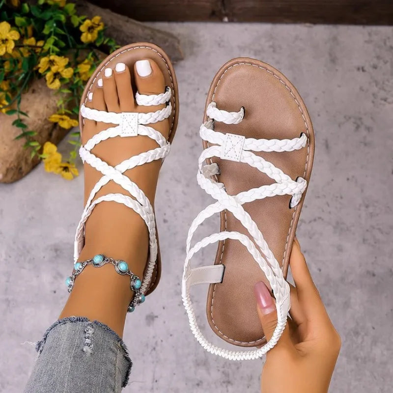 Women's Sandals Sexy Summer Shoes For Woman Summer Sandals 2026 New Flat Sandals Chaussures Femme Beach Shoes Female Footwear