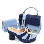 Doershow African fashion Italian Shoes And Bag Sets For Evening Party With Stones wine Italian Handbags Match Bags!HTG1-9