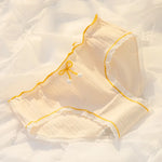 Cotton Panties Underwear Lovely Comfort Briefs Panty Female Low Rise Solid Color Student Briefs