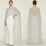 Women's Sheer Chiffon Cape Bat Sleeve Floor Length Shawl Elegant Cover Up Tops Party Evening Cape Blouse f