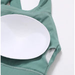 Crossed Shoulder Strap Yoga Bra Chest Pad Running Sports Bra Gym Top Women Stretch Pull Up Underwear Women Vest Fitness Tank Top