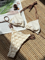 Hollow Out Halter Bikini Female Swimsuit Women Swimwear Two-pieces Bikini set High Leg Cut Bather Bathing Suit Swim Beachwear