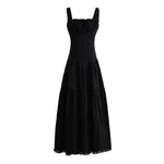 Bowknot White Summer Women's Dress Elegant Tank Beach Long Sundress Vestidos Sleeveless Holiday Chic Black Slim Maxi Dress 2025