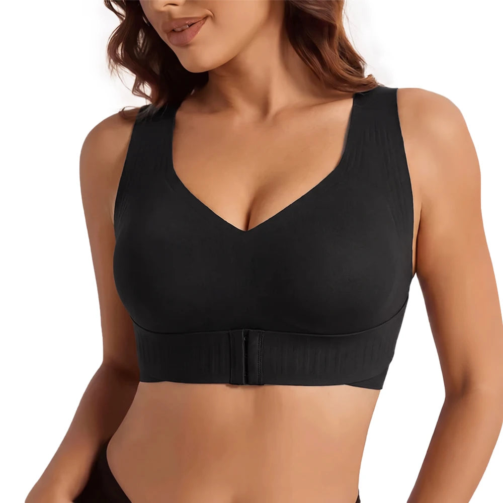 Women's Jelly Sports Bra Posture Correcting Breathable Supporting Anti-Sagging Lifting Soft Support Full Cup Yoga Daily Bra