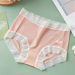 Plus Size M-3XL Underpants Summer One-piece Underwear Ice Silk Seamless Women's Panties Sexy High Waist Breathable Thin Briefs
