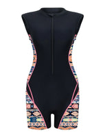 2026 Zipper Rushguard Sleeveless Slim Swimsuit Women One Piece Swimwear Female Bather Bathing Swimming Swim Surf Suit Beachwear