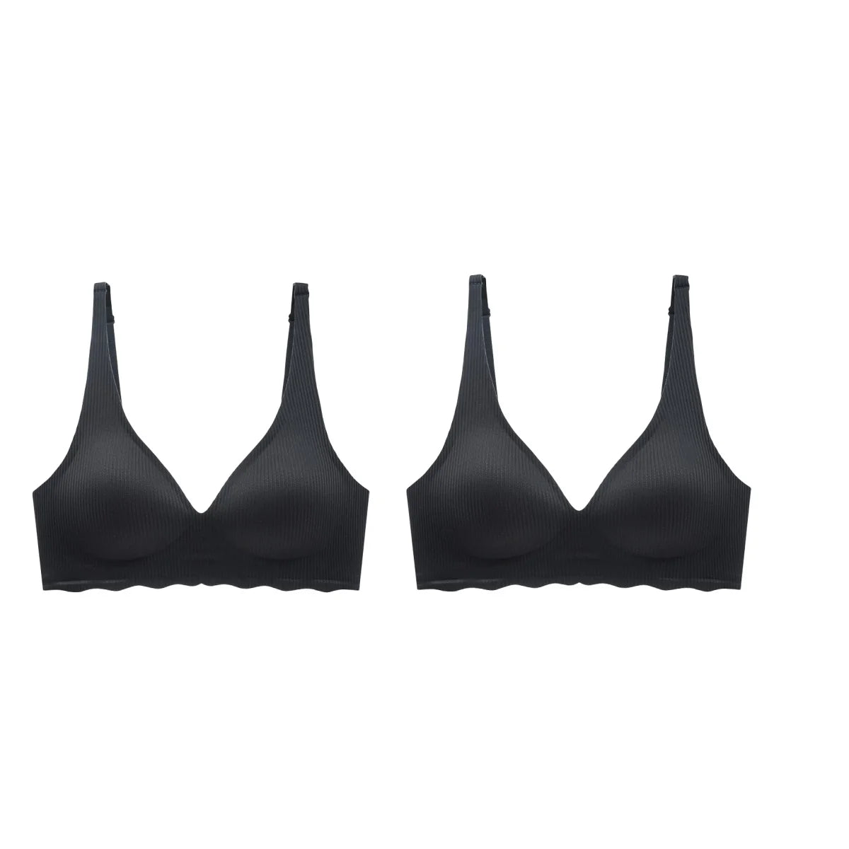 2Pcs/Set Seamless Bras For Women Wireless Push-Up Underwear Female Sexy Lingerie Deep V Brassiere Sleep Soft Intimates