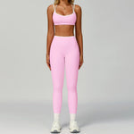 Gym Tracksuit Yoga Set 2 Pieces Workout Outfits Fitness Sportswear High Waist Leggings Sports Bra Athletic Wear Women Clothes