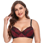 Beauwear 85D-110D plus size women 2 hook and eyes elastic underwear female sexy push up bras with light pad