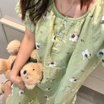 Summer New Sweet Cute Women's Loose Home Clothes Spwear Can Be Worn Outside V-ne Ort 2026 Night Wears for Women