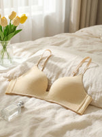 Women Nude Wireless Bra Seamless Padded Breathable Comfort Bra High Elasticity Moisture-wicking Everyday Lounge Bralette B6122