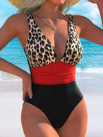 Sexy Polka Dot Print Patchwork Swimwear Women V Neck Slim Fit Tummy Control One Piece Swimsuit Beach Bathing Suits Oversize 2026