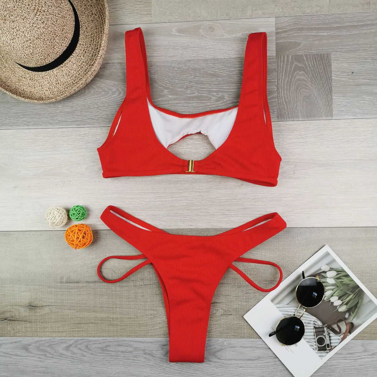 Micro Bikini 2022 Sexy Women Swimsuit Female Rib Bikini Set Push Up Women Swimwear Brazilian Biquini Cut Out Neon Bathing Suit