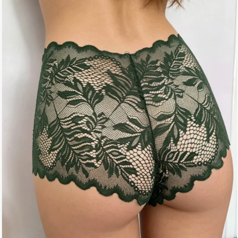 Europeancross-border hot-selling sexy lace thin through bed temptation multi-color multi-size large-size boxer panties