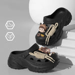 Cute DIY Charms Indoor Street Slippers For Women Fashion Clogs Soft EVA Anti-slip Summer Shoes Girls Leisure Platform Sandals