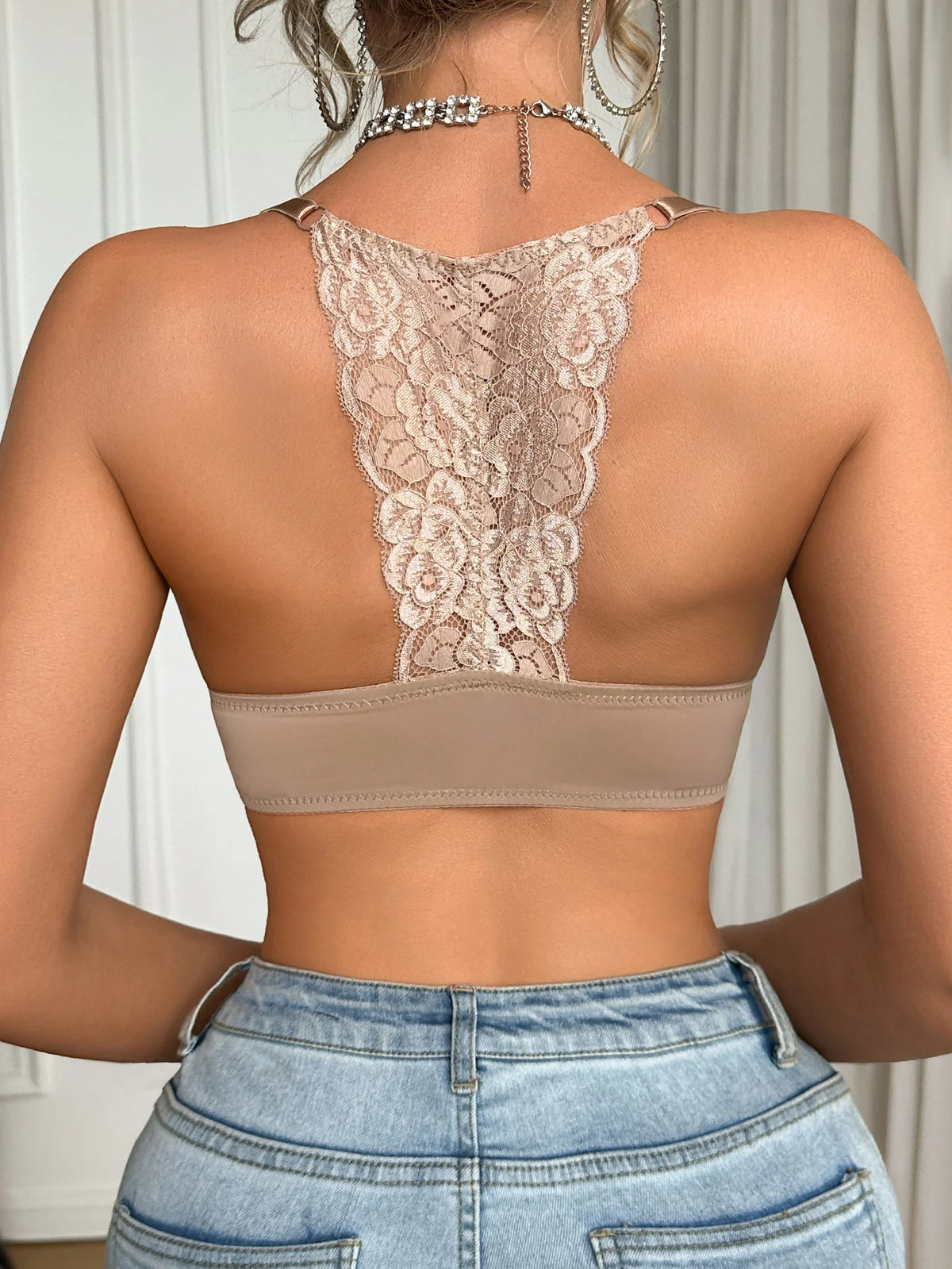 Sexy Lace Women's Push-Up Bra Delicate Patterned Lace Cups Underwear Elegant Back Beauty Design Bra for woman