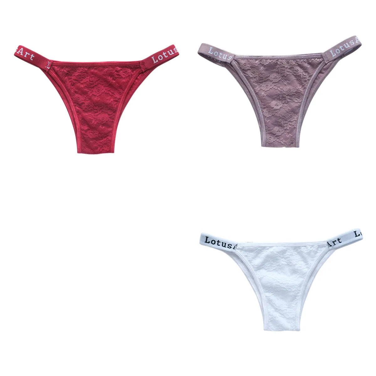3PCS/Set Women Lace Panties Sexy Brazilian Panties Female Underpant Low Waist Panty Girls Underwear Fashion Intimates