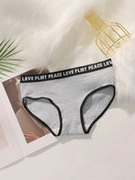 Women's High Waist PantiesLetter Elastic Waistband Soft Ribbed Fabric Comfortable Briefs for Daily Wear women bra K2809