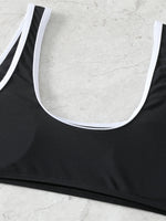 2026 Solid Sporty Two Piece Bikini Swimsuit Women Swimwear Female Bathers Bathing Swimming Swim Suit Beachwear
