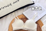 Japanese Anime Lace Bra Set Push Up Wireless Bralette Small Bust Seamless Sexy Triangle Cup Lingerie Set Spring Summer MOYISU
