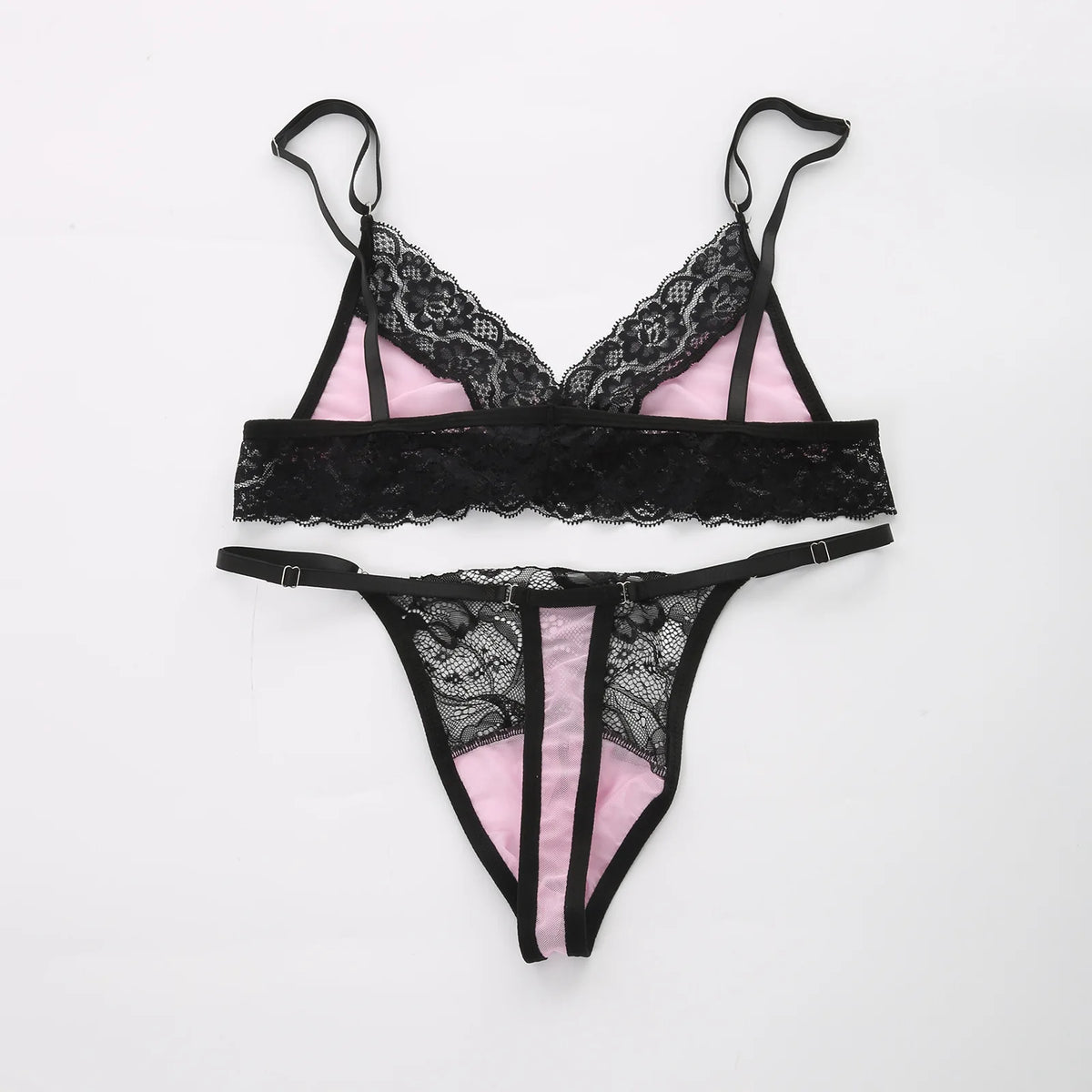 European and American men's sexy lace bra and panties temptation suit transvestite suit