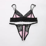 European and American men's sexy lace bra and panties temptation suit transvestite suit