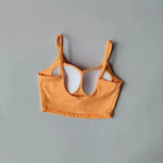 Women's yoga sports bra, small camisole vest integrated fixed gathering sports and fitness bra