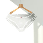 Lolita Mesh Panties Sexy Lace Briefs for Women Transparent Underwear Summer Bow Briefs Girl Low Waist Underpants Ruffle Lingerie