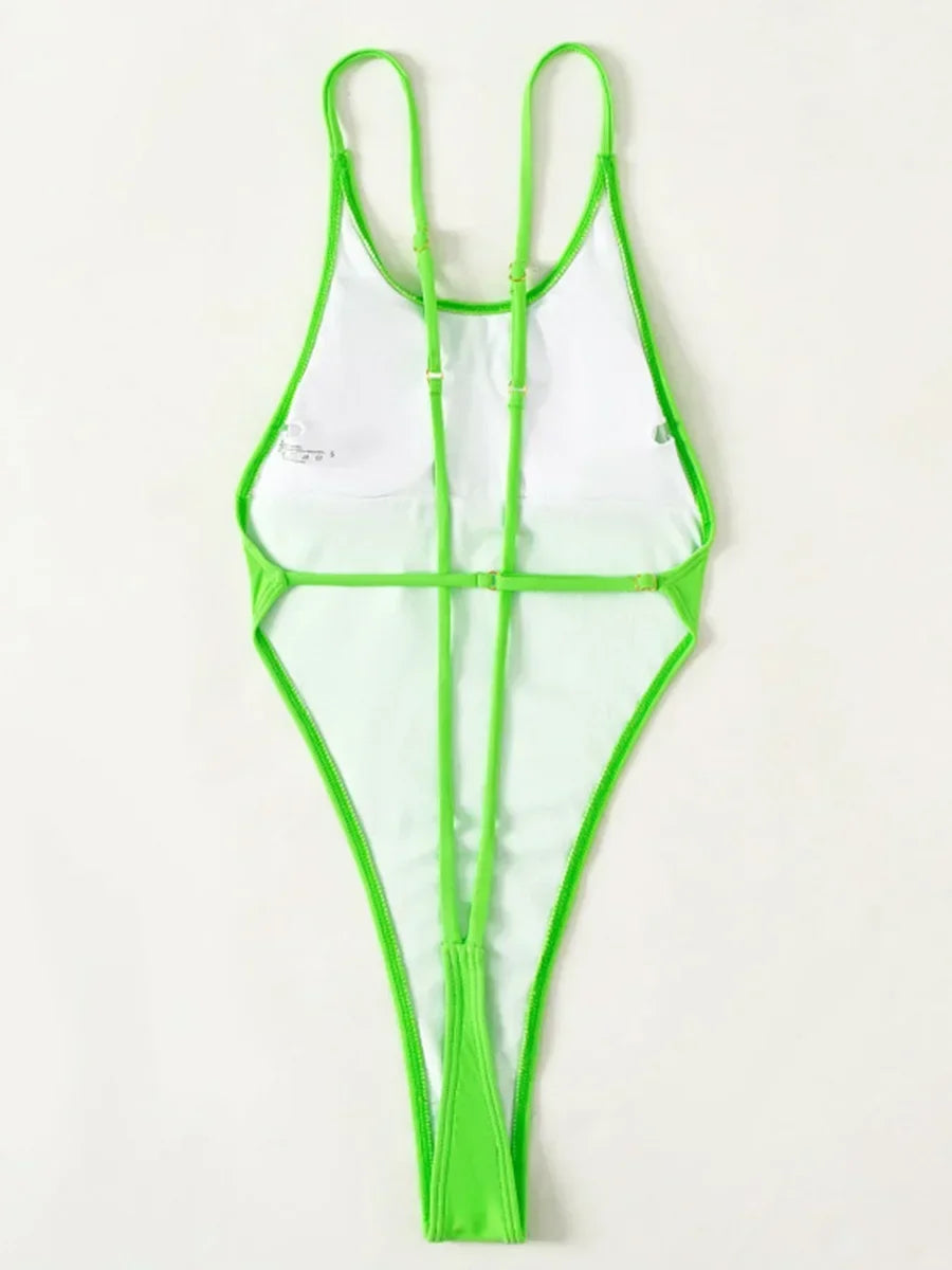 Extreme Mini Micro String Backless Women Swimwear One Piece Swimsuit Female High Cut Monokini Thong Bathing Suit Swim Beachwear