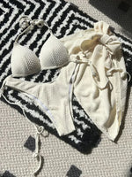 With Skirt Wrinkled Bra Cup Bikini Female Swimsuit Women Swimwear Three-pieces Bikini Set Push Up Bathing Suit Swim Beachwear