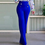 Trousers Loose Slim-fit Solid Color Women Wide Leg Pants for Casual Loose Trousers Solid Trouser Streetwear
