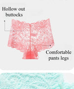 Women's Briefs Sexy Lace Mesh Panties Perspective Underwear Low Waist Solid Color Briefs Breathable Intimates Female Lingerie