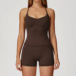 2-Piece Women's Fashion Yoga Set Beautiful Back Slimming Naked Comfort Set Outdoor Sports Running Fitness Leisure Set