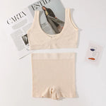 Seamless Bra Set Women V Neck Bra Wireless Brassiere Sexy Lingerie Set Soft Shorts Women's Underwear Set Female Comfy Intimates