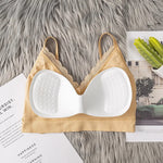 Women's Lace V Neck Rib Camisole Tube Top Bralette Criss Cross Back Removable Foam Pads Wireless Thin Straps Tube Bra